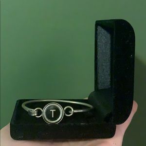 Letter “T” Silver Bracelet